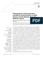 Physiological, Anthropometric, and Motor Characteristics of Elite Chinese Youth Athletes From Six Different Sports