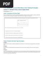 PTE Academic Lesson Plan Ideas: Test Taking Strategies: Lesson 17 - Multiple-Choice, Choose Single Answer