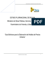 Guia Boliviana Analisis Precios Unitarios W PDF