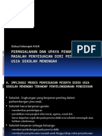 Permasalahan Dan Penyesuaian Diri Peserta Didik Usia Sekolah Menengah