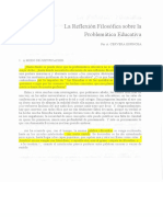 3 La Reflexión Filosófica Sobre La Problemática Educativa