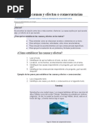 Estrategias de Comprension Lectoraestablecer Causas y Efectos o Consecuencias Est