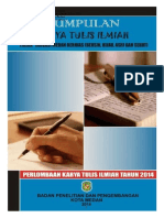 Kumpulan Karya Tulis Ilmiah Pada Lomba Karya Tulis Ilmiah Tahun 2014 Tema "Inovasi Medan Berhias (Bersih, Hijau, Asri Dan Sehat")