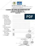 Formulir Usulan PIP 2021