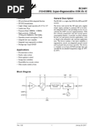 Bc2401 315/433Mhz Super-Regenerative Ook RX Ic: Features General Description