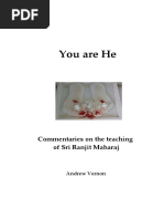 You Are He - Commentaries On The Teachings of Sri Ranjit Maharaj - Vernon Andrew