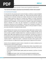 Las Reuniones de Trabajo y El Proceso de Comunicacion Al Interior de La Escuela