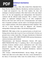 Introductory Statistical Mechanics