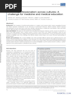 Medical Professionalism Across Cultures: A Challenge For Medicine and Medical Education