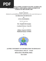 Study of Partial Replacement of Fine Aggregate by Oyster Shell and Partial Replacement of Cement by Rice Husk Ash