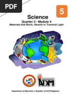 Science5 Q3 Mod4 Materials That Block, Absorb or Transmit Light Ver4