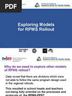 Exploring Models For RPMS Rollout: Bureau of Human Resource and Organizational Development