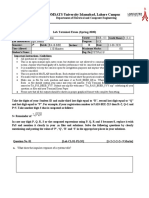 COMSATS University Islamabad, Lahore Campus: Lab Terminal Exam (Spring-2020)