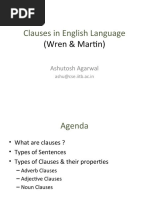 Clauses in English Language: (Wren & Martin)