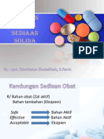 Eksipien Dalam Sediaan Farmasi (Tablet)