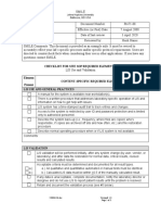 Checklist For Site Sop Required Elements: Johns Hopkins University Baltimore, MD USA