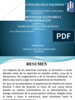 Teoria de La Relaciones Humanas Economia