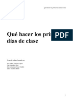 Qué Hacer Los Primeros Dias de Clase