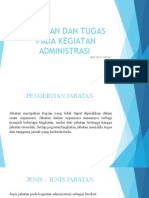 Jabatan Dan Tugas Pada Kegiatan Administrasi