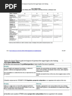 Rubrics For Critical Think To Guide Development of Questions That Support Higher Order Thinking 1