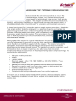 Hydrogen Analyser - Customer Brief H2 Scan Analyser