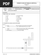 WORKSHEET - How Was Your Weekend