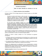 Evidencia Foro Utilizar de Manera Adecuada Los Vehiculos en Las Vias Publicas