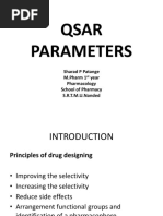 Qsar Parameters: Sharad P Patange M.Pharm 1 Year Pharmacology School of Pharmacy S.R.T.M.U.Nanded