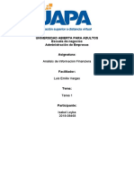 Tarea I, Unidad I Analisis de La Informacion Financiera Isabel Leyba