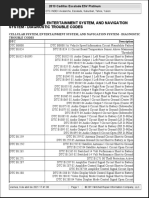 Cellular System, Entertainment System, and Navigation System - Diagnostic Trouble Codes