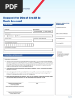 Direct Credit To Account Form