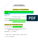 Proceso de Gram Schmidt Lunes 18 Sept 2017