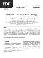 Fabrication of Vacuum Tube Arrays With A Sub-Micron Dimension Using Anodic Aluminum Oxide Nano-Templates