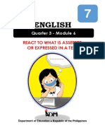 English: Quarter 3 - Module 6