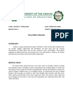 Teaching Drama: Name: Glenda V. Papellero DATE: FEBRUARY 8,2020 Reflection: 1 Subject: Eng 511 (TLL)