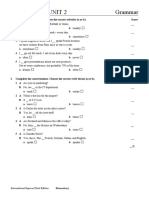 Progress Test UNIT 2 Grammar: International Express Third Edition