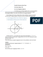 Materi Persamaan Garis Singgung