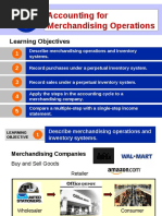 Accounting For Merchandising Operations: Learning Objectives