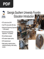 Georgia Southern University Foundry Education Introduction