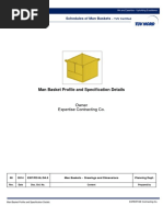 Man Basket Profile and Specification Details: Schedules of Man Baskets