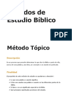 Métodos de Estudio Bíblico Método Tópico