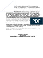 Declaración Jurada Del Presidente de La Junta - Art 5.3 de La Directiva - Resolucion 340-2008-Sunarp - SN