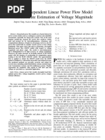 A State-Independent Linear Power Flow Model With Accurate Estimation of Voltage Magnitude