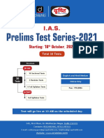 Prelims Test Series-2021: Starting: 18 October 2020