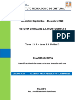 Tarea 13 A - Tema 3.3 Unidad 3 CUADRO CUBISTA Identificación de Las Características Formales Del Arte GRUPO 3B AKE CABRERA VICTOR MANUEL