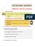 S4 D3 Leemos para Reflexionar Sobre La Convivencia 3°docx