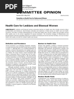 Health Care For Lesbians and Bisexual Women