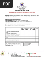 Checklist For Evaluating Learning Materials (LM) : ' Republic of The Philippines Department of Education