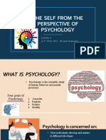 Lesson 3 The Self From The Perspective of Psychology