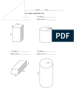 Quiz Perimeter Volume Surface Area - Math Grade 7